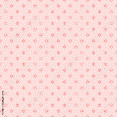 Pink seamless snowflake pattern