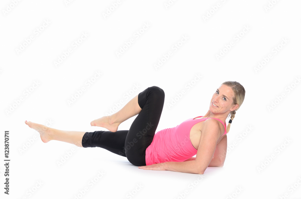 Woman doing abdominal exercises