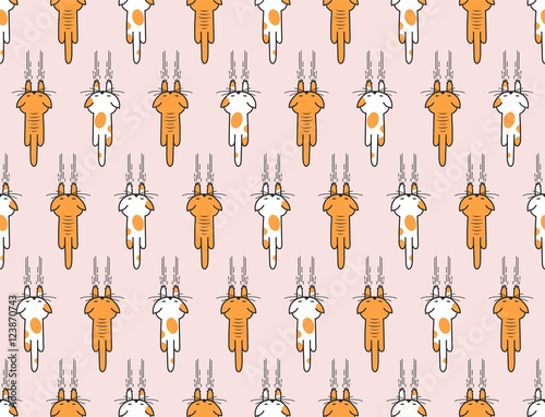 Cat scratch seamless vector pattern