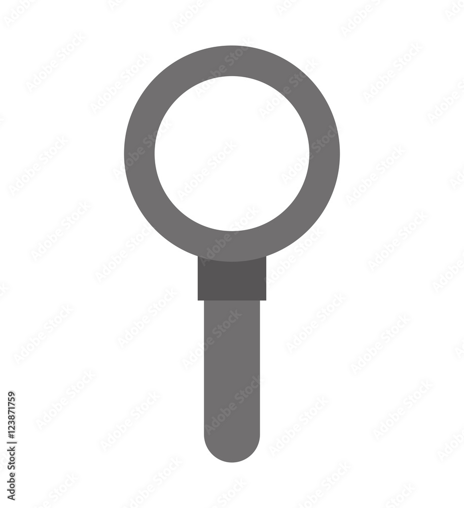 search magnifying glass flat line icon vector illustration design