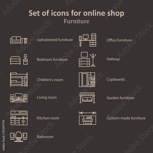 a set of pictures of different furniture sections Online Store