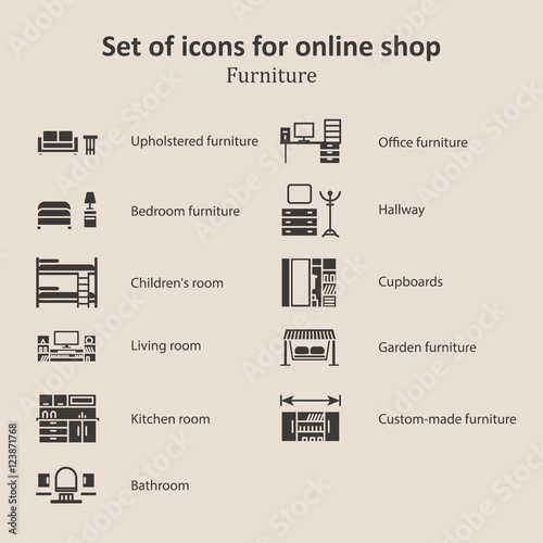 a set of pictures of different furniture sections Online Store