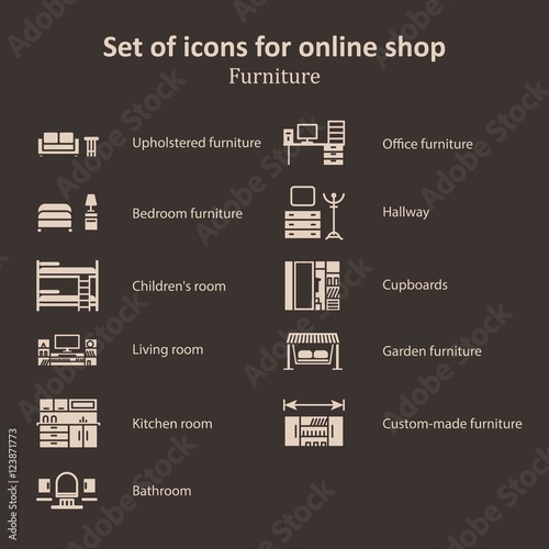 a set of pictures of different furniture sections Online Store