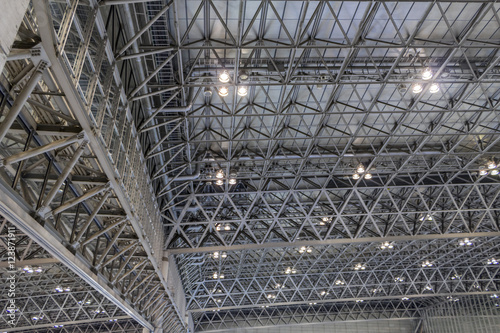 latticed ceiling of exhibition hall