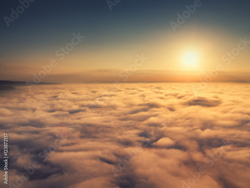 Flying above the clouds