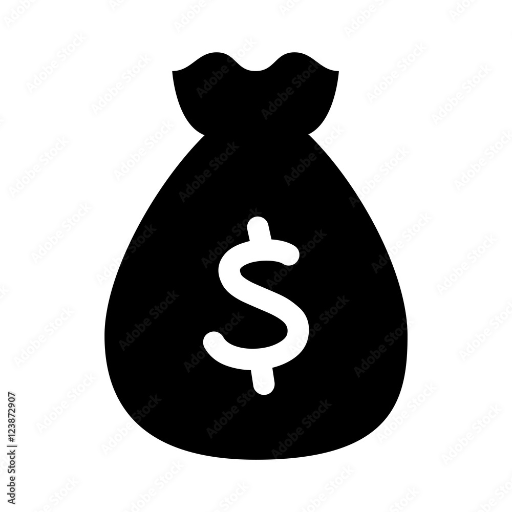 bag money flat line icon vector illustration design bag money flat line icon vector illustration design