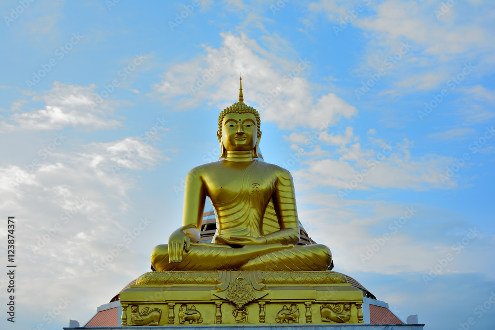 Thai buddha a statue ,Golden sculpture,Wet Tiger Temple kanchanaburi Thailand. Thai buddha a statue ,Golden sculpture,Wet Tiger Temple kanchanaburi Thailand.