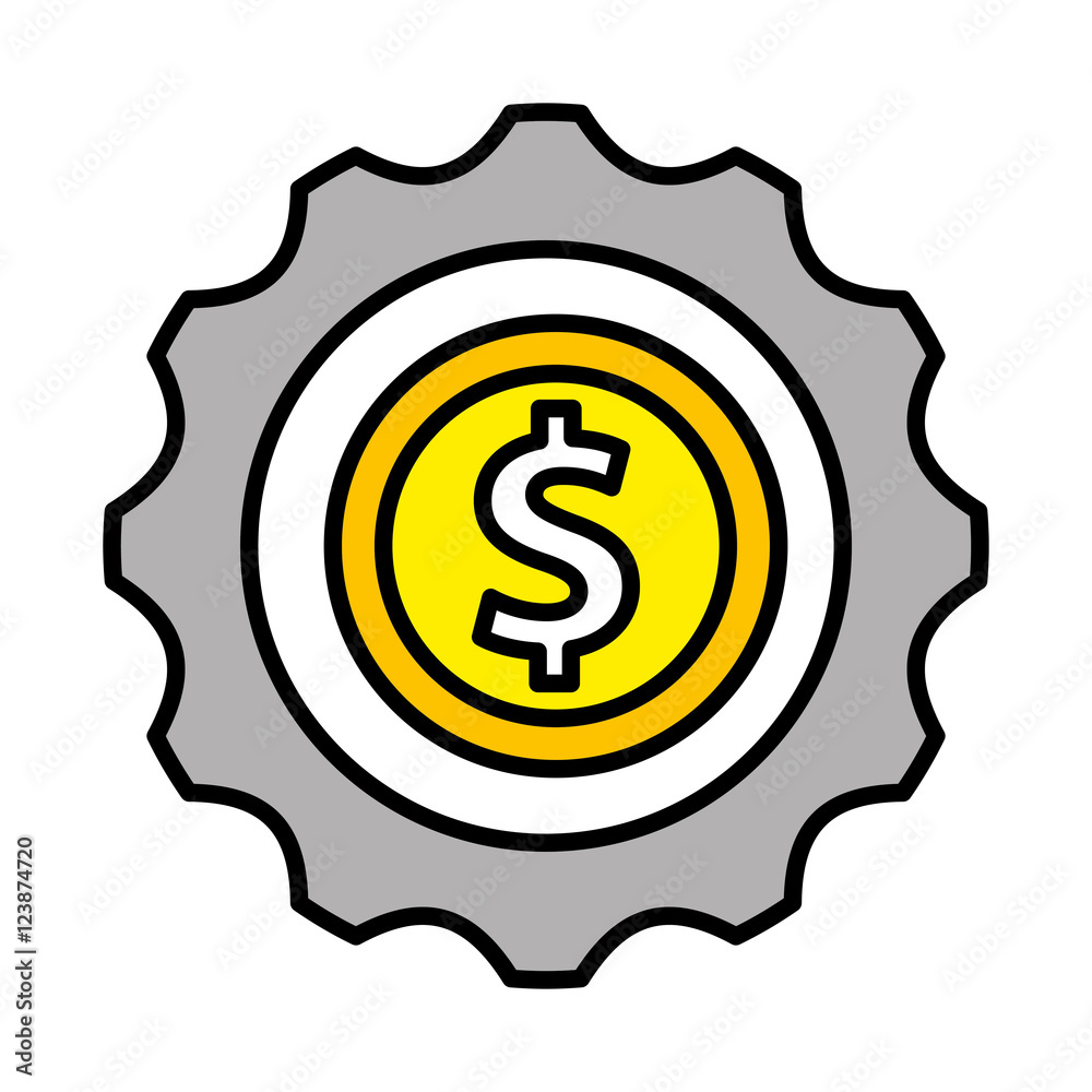 coin money flat line icon vector illustration design coin money flat line icon vector illustration design