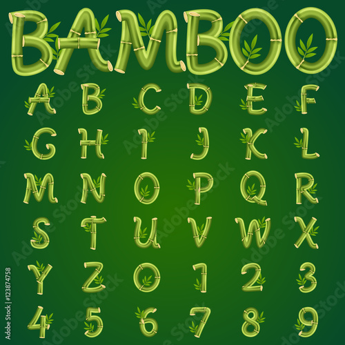 Bamboo alphabet