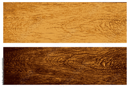 Vector set of wooden banners