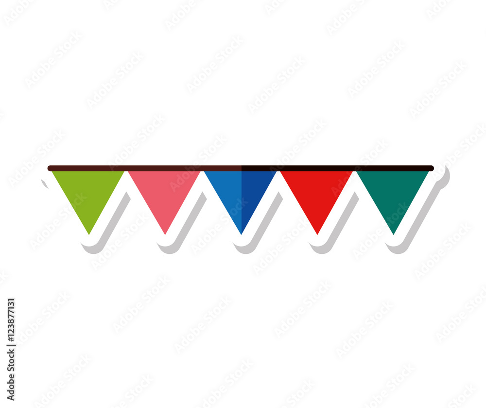garland decoration party isolated icon vector illustration design garland decoration party isolated icon vector illustration design
