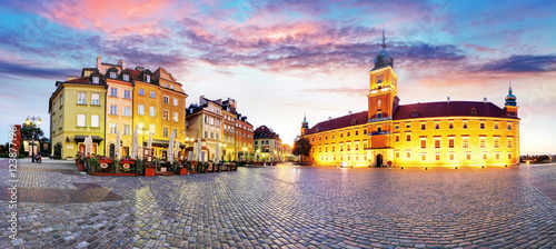 Warsaw Old Town, Plaz Zamkowy, Poland, nobody