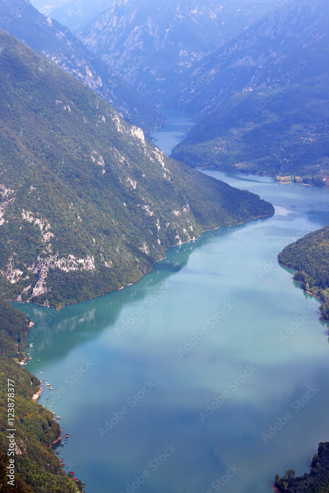Drina river canyon Banjska stena viewpoint Tara mountain Serbia Stock