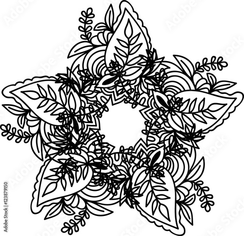 Decorative floral wreath