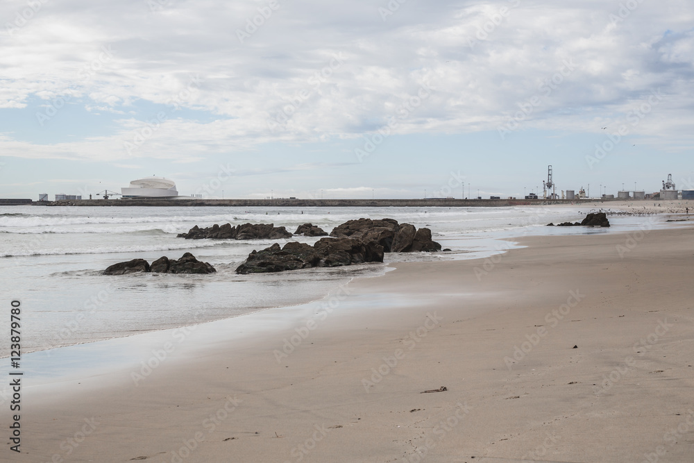 praia de Matosinhos, Porto, Portugal, in summer end day praia de Matosinhos, Porto, Portugal, in summer end day