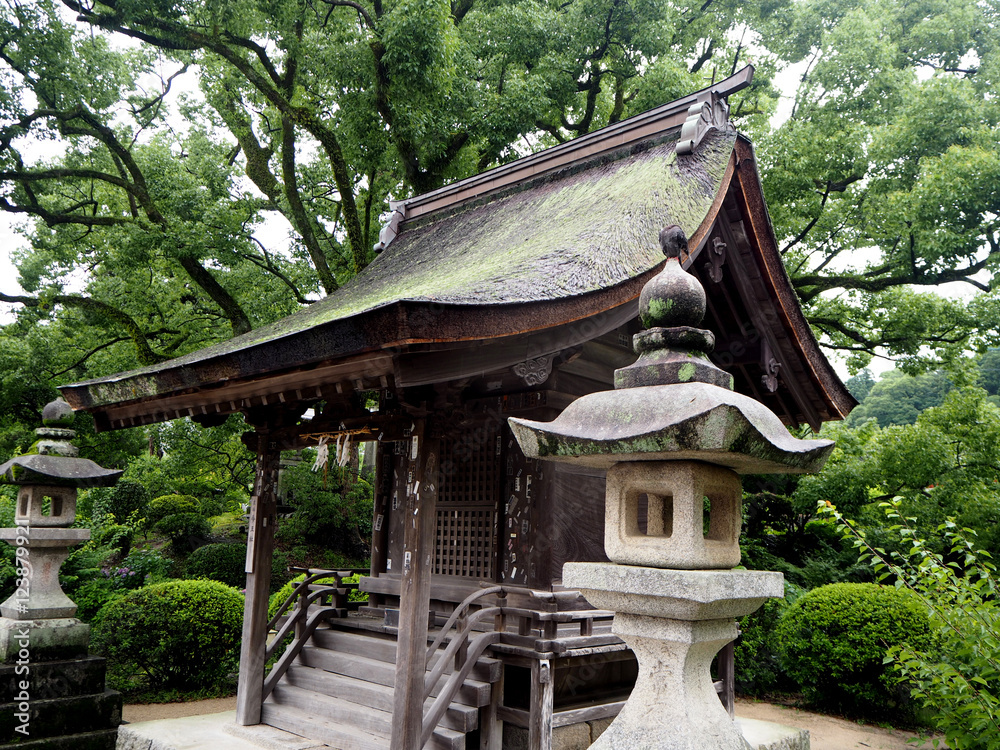 Dazaifu Tenmangu Shrine with Rain