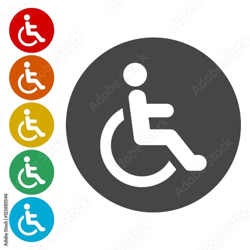 Wheelchair Handicap Icon. Disabled sign icon 