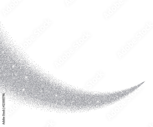 Abstract vector silver dust glitter star wave background