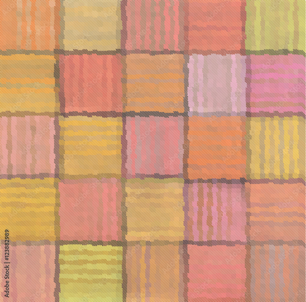 striped mixed patchwork blurry square pattern background