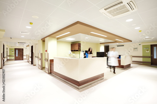 hospital reception corridor