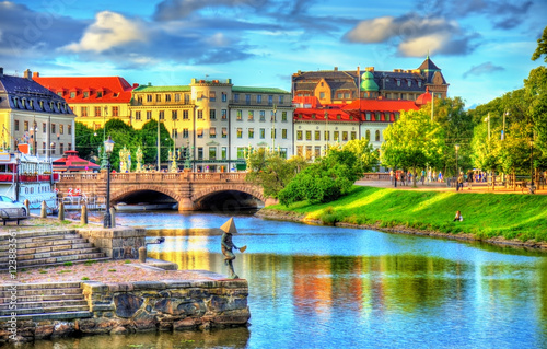 Canal in the historic centre of Gothenburg - Sweden photo