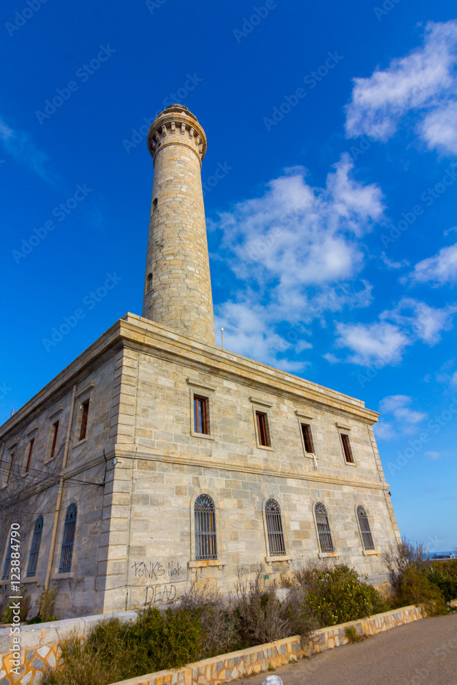 lighthouse at Cabo de Palos in Murcia Spain
