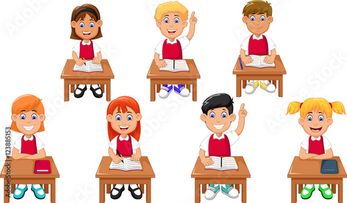 funny students cartoon learning