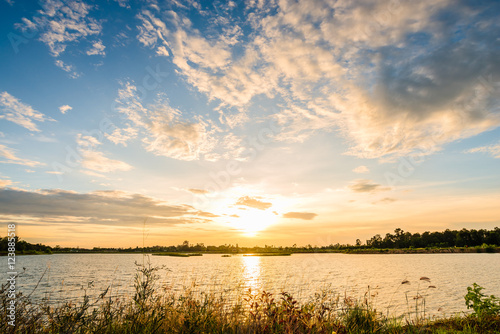 colorful sky at sunset background