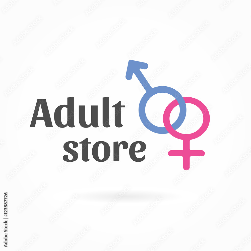 Gender symbol logo template, editable vector icon, intimate xxx adult store, sex shop logotype concept. Design element for identity, brochures, cards, prints, facades, window signage, digital projects Gender symbol logo template, editable vector icon, intimate xxx adult store, sex shop logotype concept. Design element for identity, brochures, cards, prints, facades, window signage, digital projects
