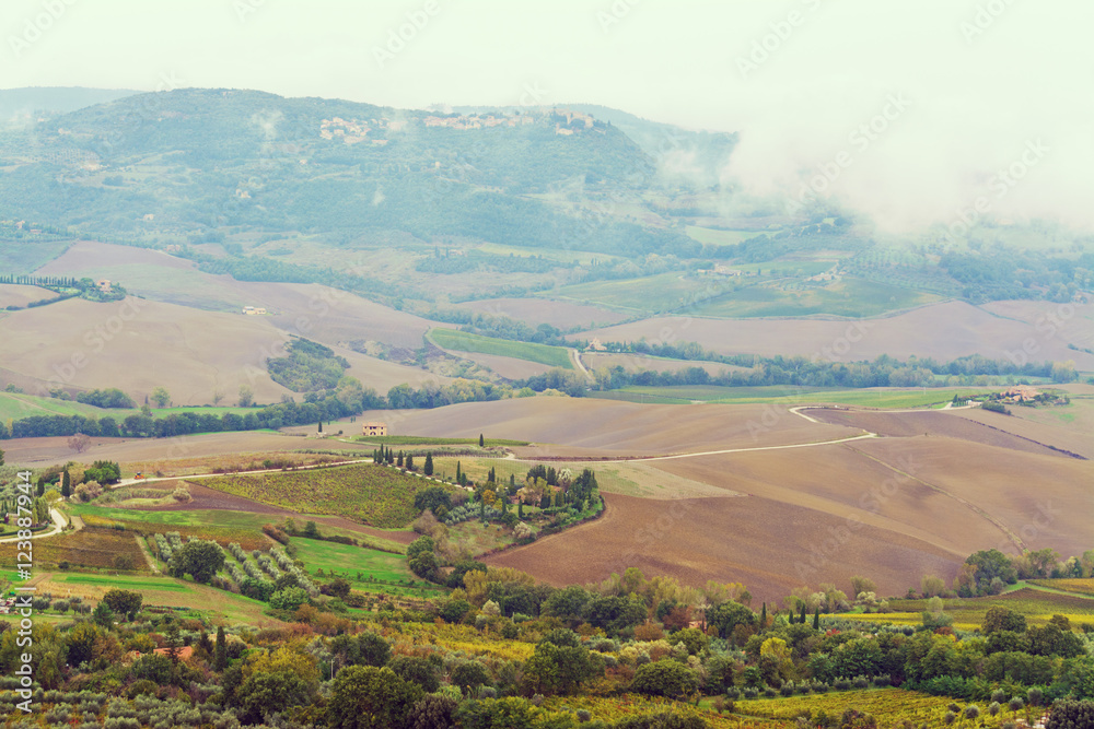 Val d'Orcia in vintage tone
