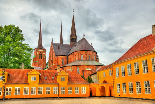 Schilderij op canvas Roskilde Cathedral, a UNESCO Heritage Site in Denmark