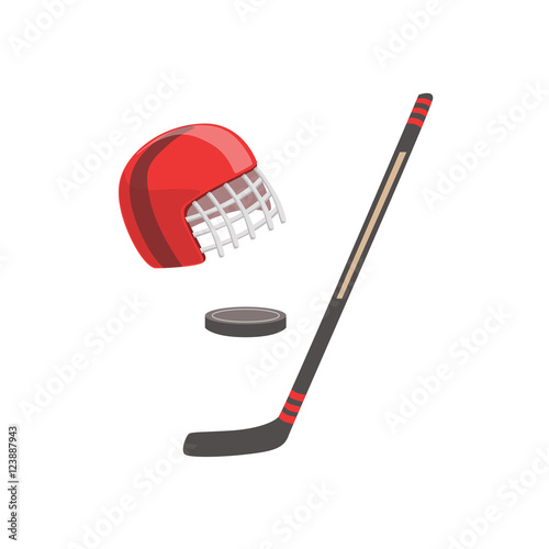 Hockey Stick, Puck And Helmet As A National Canadian Culture Symbol