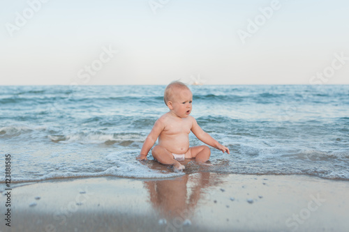 Child on the sea beach