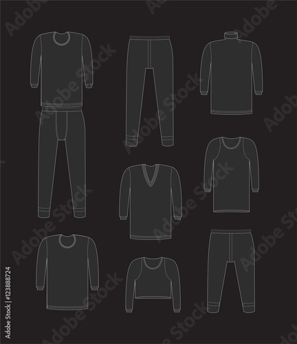 Retro T-Shirts and Vest Vector Design Set