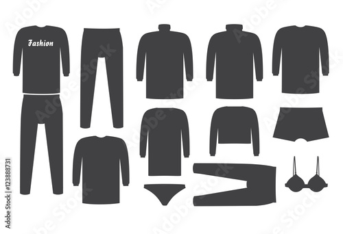 Shapes T-Shirts and Vest Vector Set