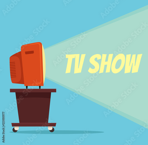 TV show. Vector flat cartoon illustration