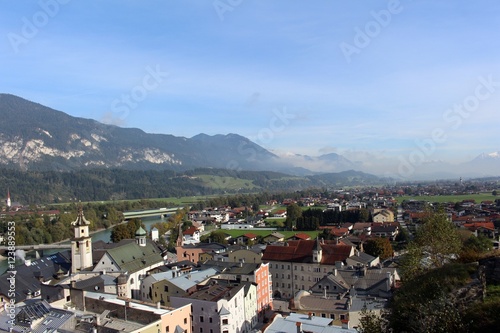 Panorama von Rattenberg in Tirol (Österreich)