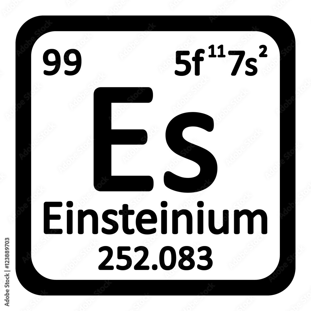 Periodic table element einsteinium icon. Periodic table element einsteinium icon.