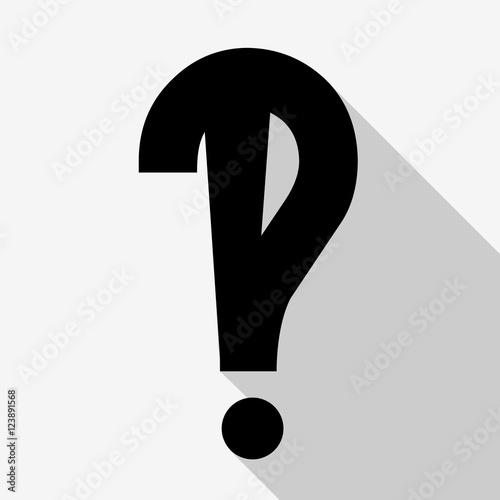 questions flat design icon isolated