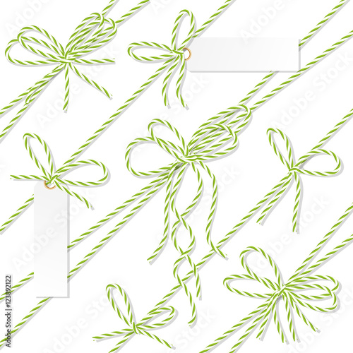 Bakers twine bows, ribbons and labels