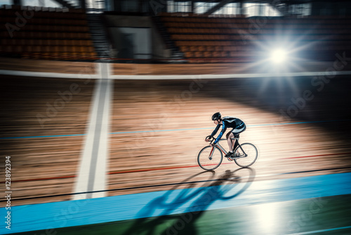 Sportsman on a velodrome