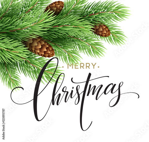 Merry Christmas and Happy New Year 2017 greeting card, vector illustration.