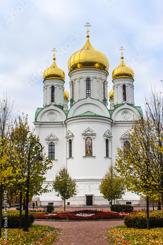 Orthodox Saint Catherine Cathedral in Pushkin town (Tsarskoye Selo), Russia
