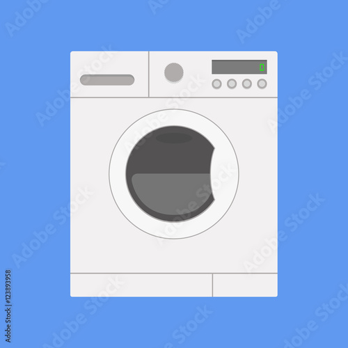 Washing machine on isolated background.