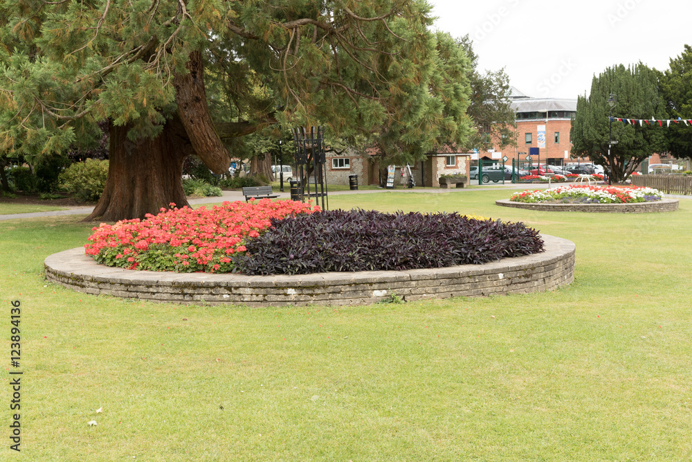 The town park in Alton, Hampshire, England