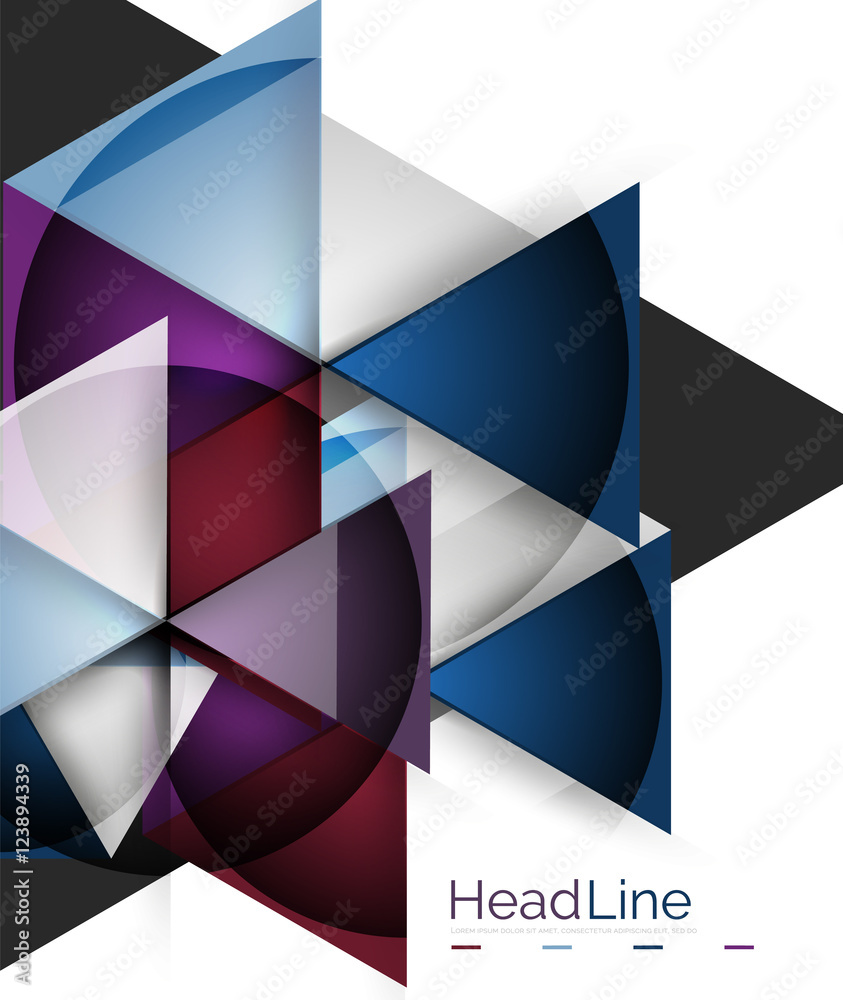 Glossy glass modern triangle layout Glossy glass modern triangle layout