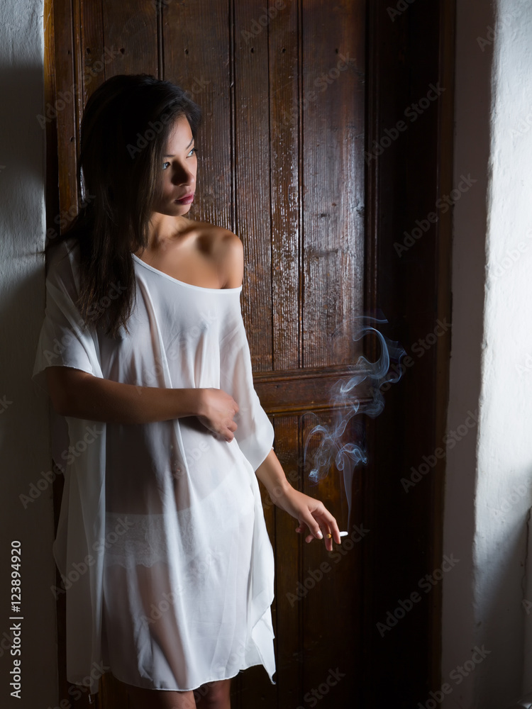 Sexy Woman Smoking Cigarette Stock Photo Adobe Stock sexy-woman-smoking-cigarette-stock-photo-adobe-stock
