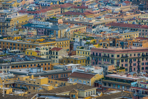 Colorful buildings in Rome city center.