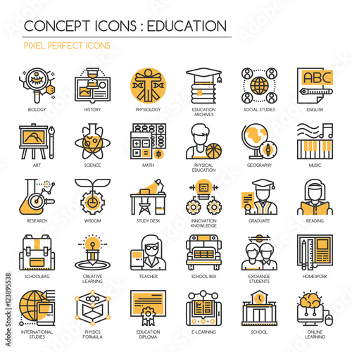 Education , Thin Line and Pixel Perfect Icons