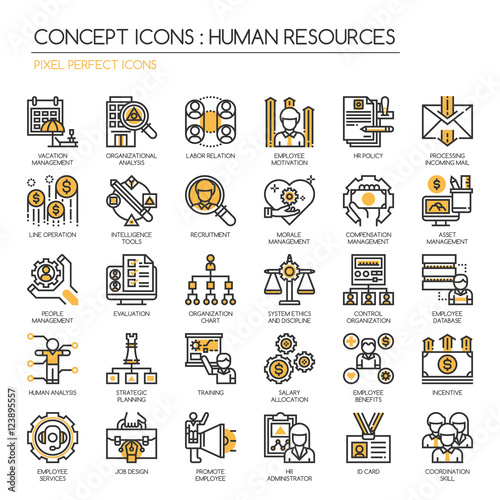 Human Resources , Thin Line and Pixel Perfect Icons